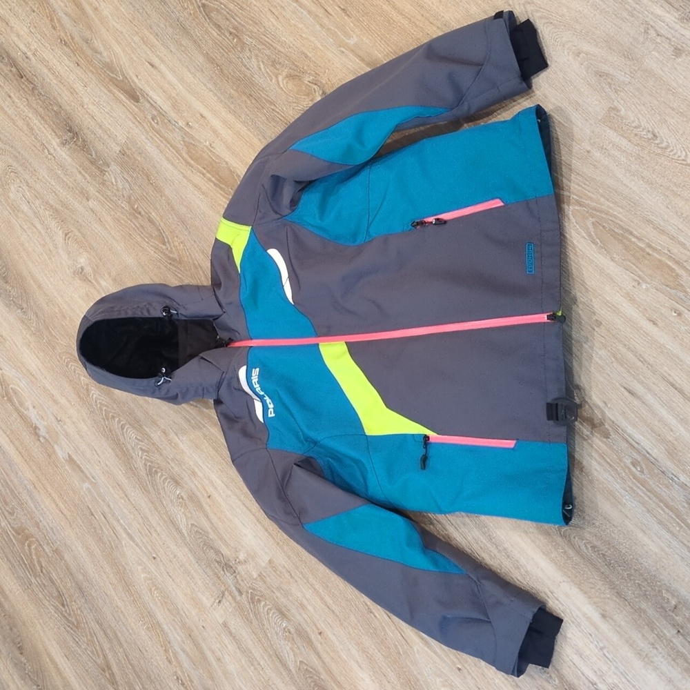 💛❄️💙Polaris Women's Blue and Gray Hooded Jacket size XL💛❄️💙  SUPER CUTE!!!!